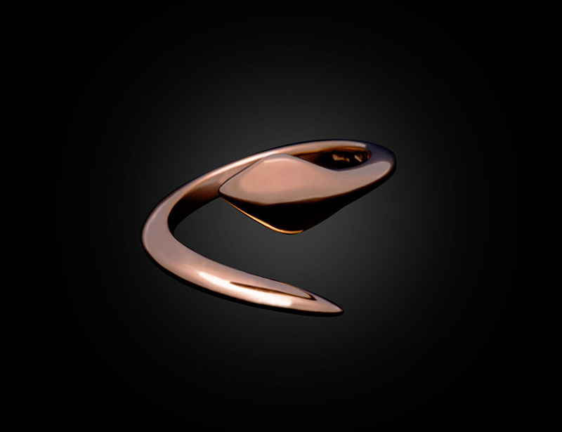 Anello Serpente Small Oro Rosso