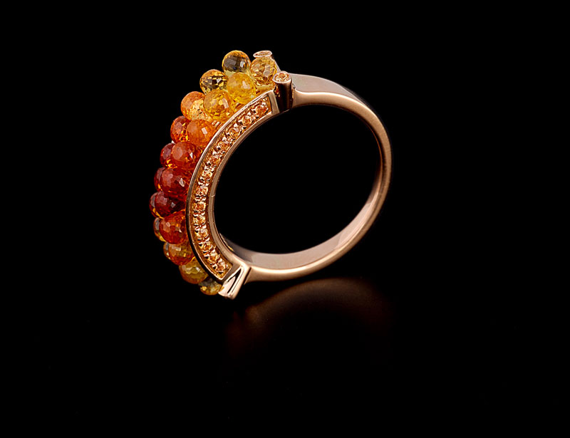 Graded Sapphires Ring collezione Anemone