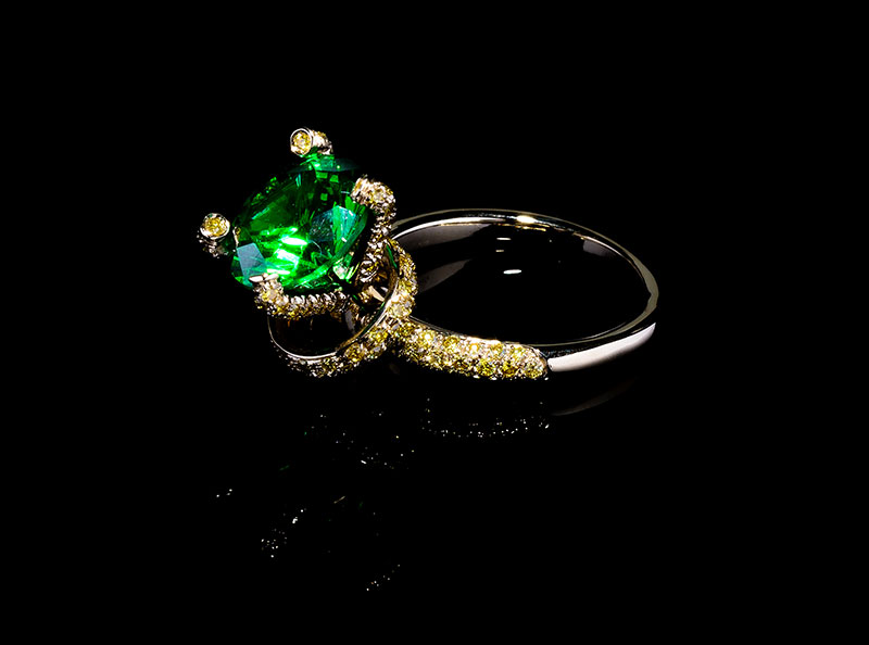 Anello Candy Luxurious Green Gem