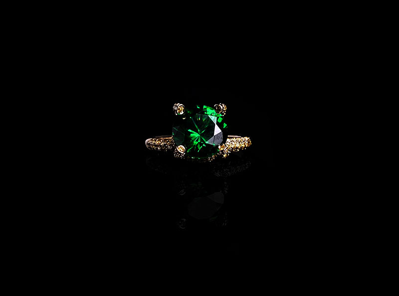 Anello Candy Luxurious Green Gem