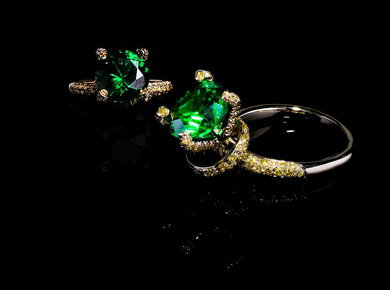 Anello Candy Luxurious Green Gem