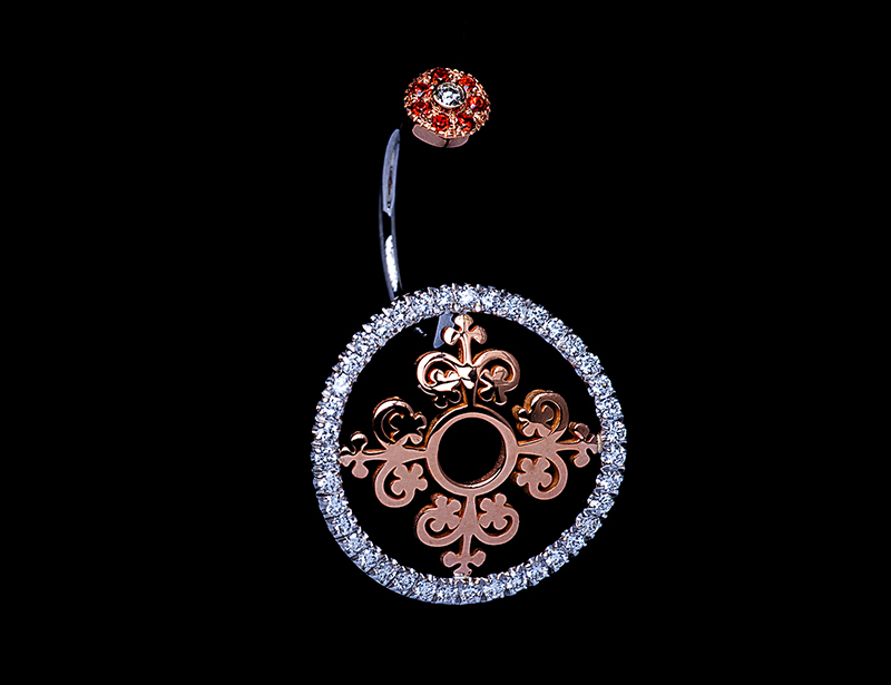 Anello/orecchino Flower Diamonds collezione Impero