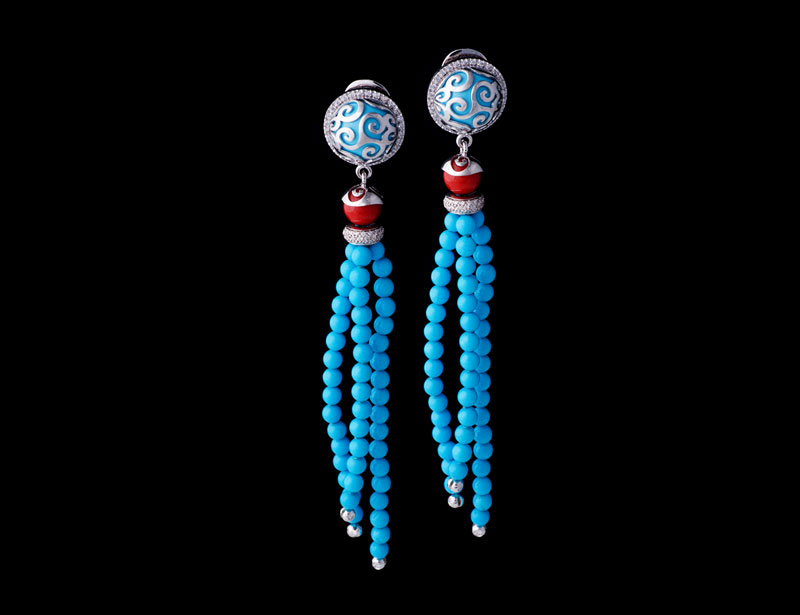 Pendant Cabochon Earrings collezione Marzamemi