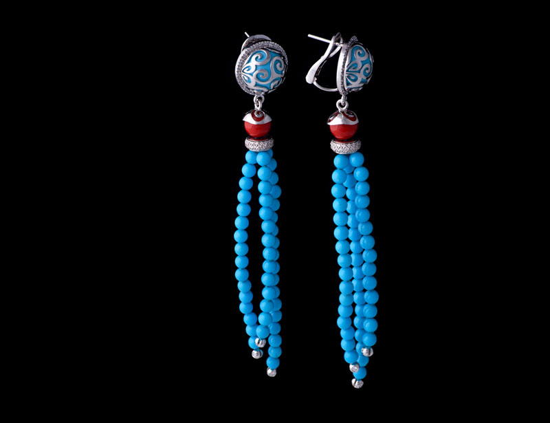 Pendant Cabochon Earrings collezione Marzamemi