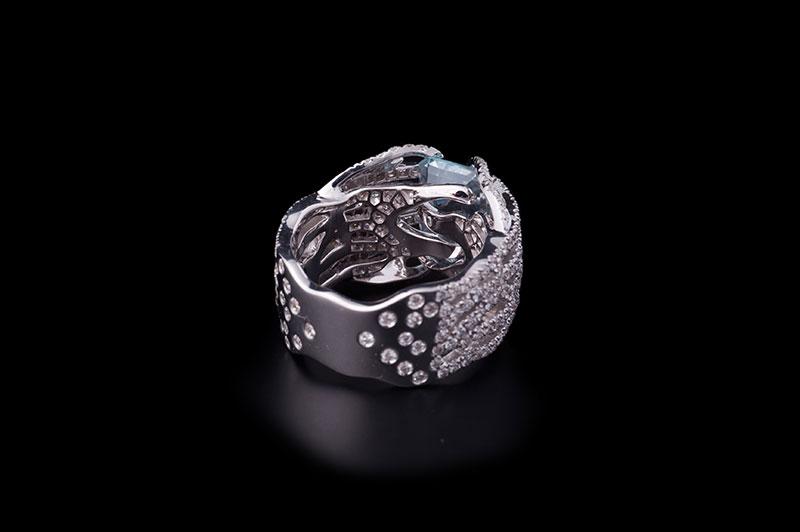 Ring Rami Aquamarine Diamonds collezione Scopello